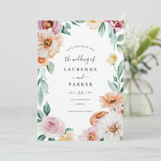 Soft Blogs Ankündigung Datum freihalten Einladungs (Stehend Vorderseite)