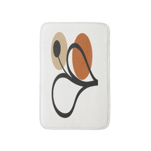 Soft Bloom Contemporary Botanical  Badematte (Vorderseite Vertikal)