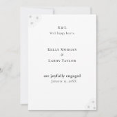 Soft Bloom Elegance Engagement Announcement Card Ankündigung (Vorderseite)