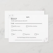Soft Bloom Elegance / Minimalist Floral Wedding RSVP Karte (Vorne/Hinten)
