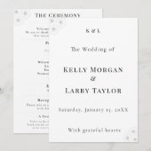 Soft Bloom Elegance Wedding Program Programm (Vorne/Hinten)