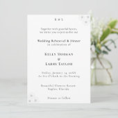 Soft Bloom Elegance Wedding Rehearsal Invitation Einladung (Stehend Vorderseite)