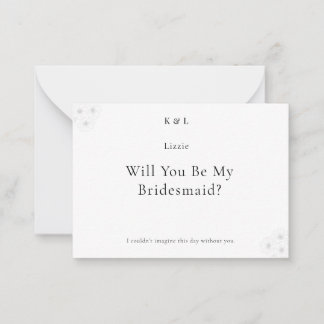Soft Bloom Elegance Will You Be My Bridesmaid Card Mitteilungskarte