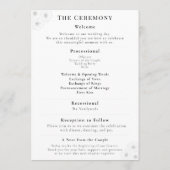 Soft Bloom Eleganz Hochzeitsprogramm Programm (Rückseite)