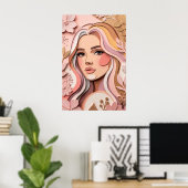Soft Bloom Muse Poster (Heimbüro)