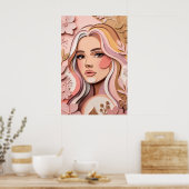 Soft Bloom Muse Poster (Küche)