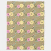 Soft Bloom Muster Fleecedecke (Vorderseite)