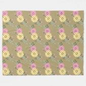 Soft Bloom Muster Fleecedecke (Vorderseite (Horizontal))