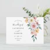 Soft Blooms Save the Date Einladung zur Fotokarte (Stehend Vorderseite)