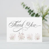 Soft Blooms Spring Floral Thank You Card Dankeskarte (Stehend Vorderseite)