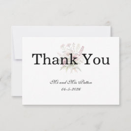 Soft Blooms Spring Floral Thank You card Dankeskarte