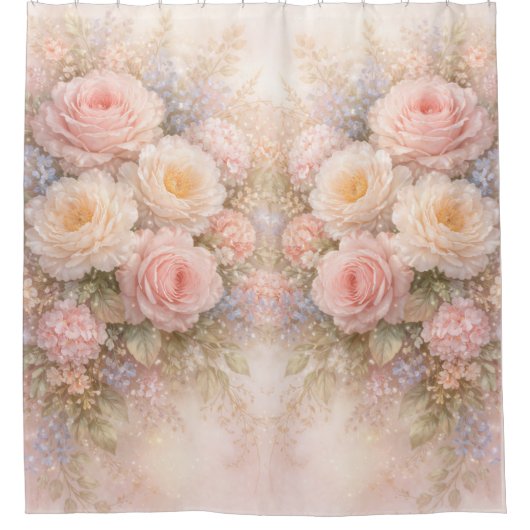 Soft Blossom Dreams  Duschvorhang (Vorderseite)