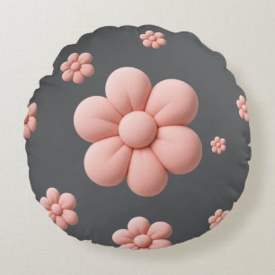 Soft Blossom Eine sanfte Touch der Natur Rundes Kissen