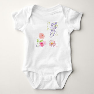 „Soft Blossom Garden Watercolor Design“ Baby Strampler