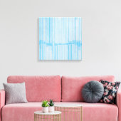 Soft Blue Abstract Lines – Modern Minimalist Leinwanddruck (Insitu (Wohnzimmer))