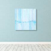 Soft Blue Abstract Lines – Modern Minimalist Leinwanddruck (Insitu (Holzboden))