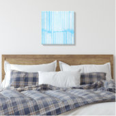 Soft Blue Abstract Lines – Modern Minimalist Leinwanddruck (Insitu (Schlafzimmer))
