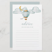 Soft Blue Advice für die Mama-to-be-Karte - Baby (Vorne/Hinten)