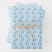 Soft Blue Baby Dusche Geschenkpapier Set (Beispiel)
