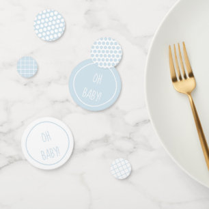 Soft Blue Baby Dusche Muster Tischkonfetti Konfetti
