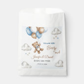 Soft Blue Baby Shower Teddy Bären Balloons Geschenktütchen (Vorderseite)