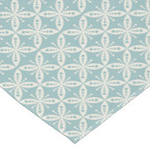 Soft Blue Batik Muster Kurzer Tischläufer (Ecke)