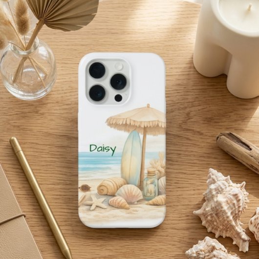 Soft Blue Beach Serenity Minimal Elegant Coastal  iPhone Hülle