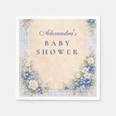 Soft Blue Blueberry Baby Shower Serviette (Vorderseite)