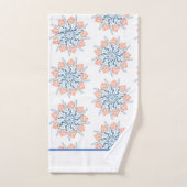 Soft Blue Blumenhandtuch Badhandtuch Set (Handtuch)