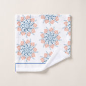 Soft Blue Blumenhandtuch Badhandtuch Set (Waschlappen)