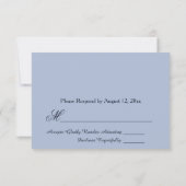 Soft Blue Brooklyn Bridge Wedding RSVP Einladung (Rückseite)