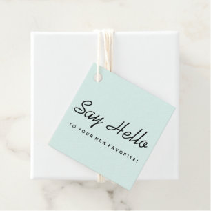 Soft Blue Business Packaging Tag Geschenkanhänger