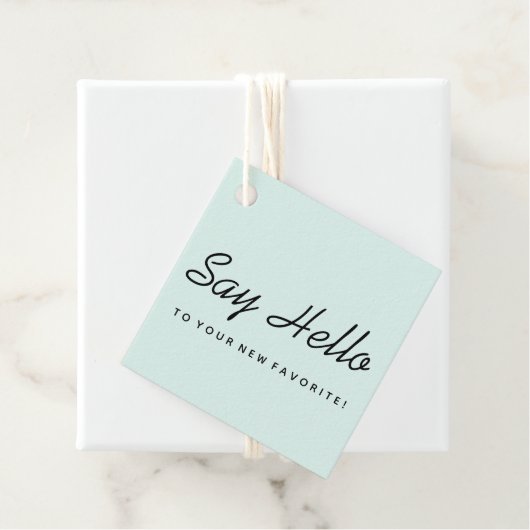 Soft Blue Business Packaging Tag Geschenkanhänger (Beispiel)