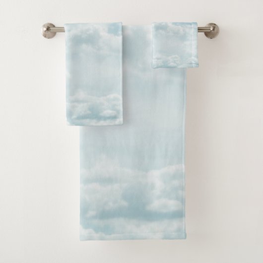 Soft Blue Clouds #2 #clouds #wall #art Badhandtuch Set (Insitu)