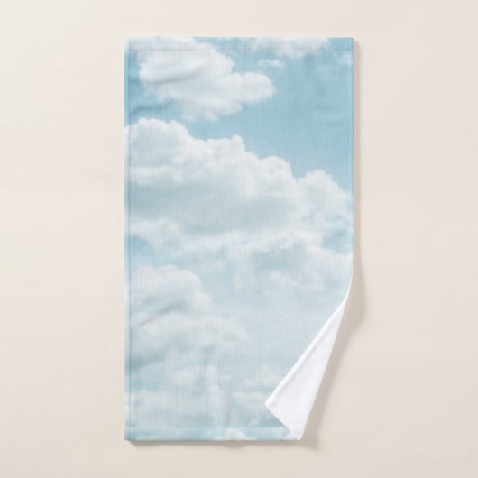 Soft Blue Clouds #2 #clouds #wall #art Badhandtuch Set (Handtuch)