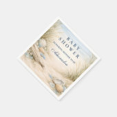 Soft Blue Coastal Baby Shower Serviette (Ecke)