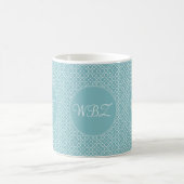 Soft Blue Custom Initials Kaffee Tasse (Mittel)