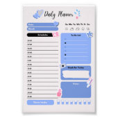 Soft Blue Daily Planner with Mood & Water Track Fotodruck (Vorne)