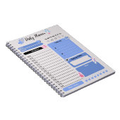 Soft Blue Daily Planner with Mood & Water Track Notizblock (Rechte Seite)