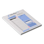 Soft Blue Daily Planner with Mood & Water Track Notizblock (angewinkelt)