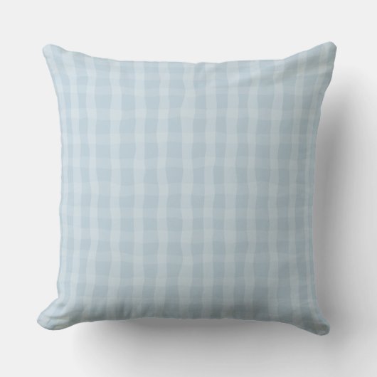 Soft Blue Dainty Kariert Kissen (Vorderseite)