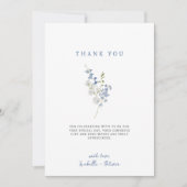 Soft Blue Delicate Floral Bouquet Dankeskarte (Vorderseite)