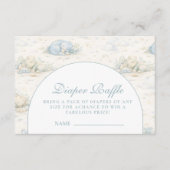 Soft Blue Dino Diapper Raffle Begleitkarte (Vorderseite)