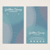 Soft Blue Earring Necklace Juwelier Display Card (Vorne & Hinten)