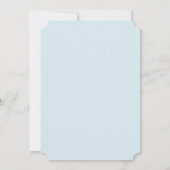 Soft Blue | Elegantes klassisches Brautparty Einladung (Rückseite)