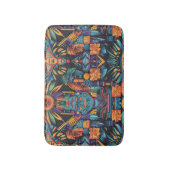 Soft Blue "Epochal Symmetry" Luxe Small Bath Mat Badematte (Vorderseite Vertikal)