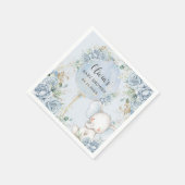 Soft Blue Floral Ballon Elephant Boy Baby Dusche Serviette (Ecke)