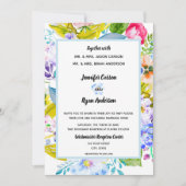 Soft Blue Floral Romantic Wedding Einladung (Vorderseite)