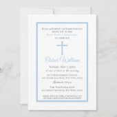 Soft Blue Frame First Communation Einladung (Vorderseite)