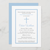Soft Blue Frame First Communation Einladung (Vorne/Hinten)